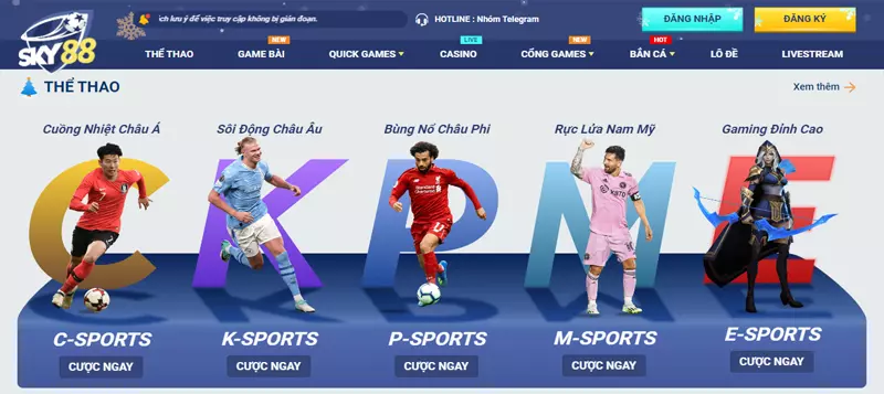 Sân chơi cá cược SKY88 đa dạng siêu phẩm game độc đáo 