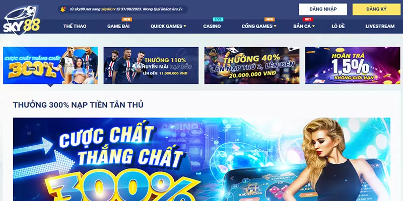 Nhà cái SKY88 mang lại nhiều trải nghiệm khác biệt