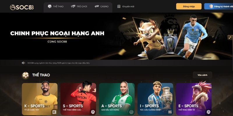 SOC88 - Nhà cái uy tín hàng đầu ngành Gambling